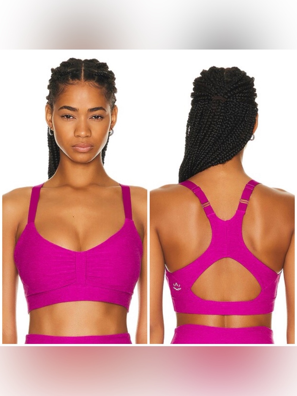 Beyond Yoga Spacedye On Center Bra Magenta Heather M